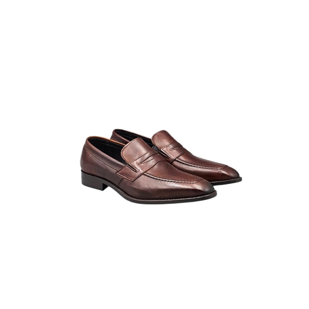 Di Franco Men's Size 42/ 8.5 US Brown Vitello Leather Dress Shoes Made In Italy